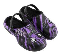 Wednesday Zuecos Niña y Adolescente con Forro Polar y Detalles Decorativos, Zapatillas de Casa Niños Góticos, Regalos Niñas (35/36 EU, Negro)