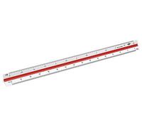 Wedo 05255002 - Ingeniero DIN, regla prismática, 30 cm, color blanco