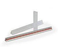 Wedo 05255101 Regla Triangular con Graduación para Arquitectos, Aluminio, 30 Cm