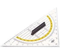 Wedo 0526 - Escuadra de geometría con mango, 160 mm, transparente