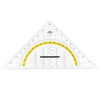 Wedo 0527 - Escuadra de geometría con mango, 250 mm, transparente