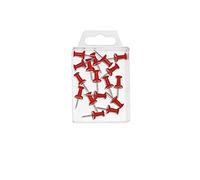 Wedo 054102 - Pack de 20 agujas para tablero, color rojo