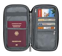 Wedo 0592601 Organizador de Viaje, Poliéster Duradero, Funda de Pasaporte, Negro