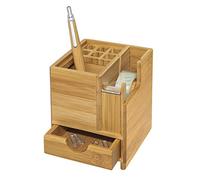 Wedo 0611707 - Portaobjetos de sobremesa, de bambú, con dispensador, color marrón