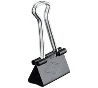 Wedo 06421425 - Pack de 12 broches aprietapapel, 25 mm, color negro