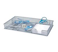 Wedo 0651654 - Bandeja para bolígrafos y lápices office, color plateada
