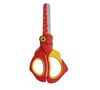 Wedo 0736001 Niños Tijeras, para Manualidades, Nemo Puntas Redondeadas de Acero Inoxidable, 13 Cm, Rojo/Amarillo