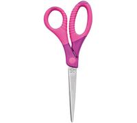 Wedo 0773609 Tijeras, Manualidades Gripy, Puntiaguda Lijada, Acero Inoxidable, 17.5 Cm, Rosa