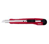 Wedo 0783009 Cortador Profesional Estándar, 9 Mm, Guía de Hoja Metálica, Rojo/Negro