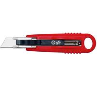 Wedo 078800 Standard Cuchillo Automático, Seguridad Retracción, Guía de hoja metálica, Rojo