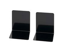 Wedo 1021101 - Sujetalibros de metal, ancho, 2 unidades, 14 x 12 x 14 cm, color negro