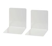 Wedo 1021137 - Sujetalibros de metal, ancho, 2 unidades, 14 x 12 x 14 cm, color gris luminoso