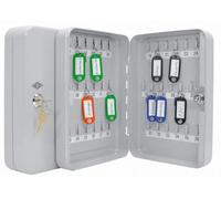 Wedo 10253637X Armario para 36 Llaves, Acero, Gris Luminoso, 18 x 6 x 25 cm