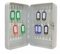 Wedo 10253637X Armario para 36 Llaves, Acero, Gris Luminoso, 18 x 6 x 25 cm