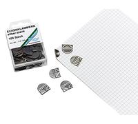 Wedo 112154 - Pack de 100 clips de esquina de metal brillante