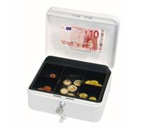 Wedo 14520 - Caja para dinero (20 x 16 x 9 cm, 5 compartimentos), color blanco