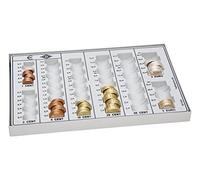 Wedo 1607580 - Bandeja portamonedas (268 x 165 x 35 mm, base metálica), color gris