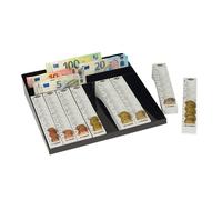 Wedo 160790037 - Bandeja para caja de caudales con espacio para billetes y monedas (278 x 270 x 60 mm), color gris claro