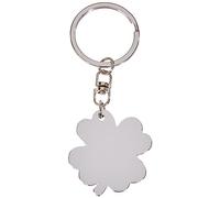 Wedo 2053409 - Llavero de metal (4,2 x 0,4 x 10 cm), diseño de trébol de 4 hojas, acabado en plata