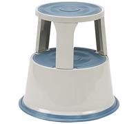 Wedo 212137 Taburete de Metal con Ruedas, comprobado por TÜV y GS, Altura 43 cm, Capacidad de Carga 150 kg, Gris Claro