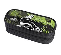 Wedo 24242601 - Estuche escolar rectangular con dos pisos, motivo DJ, color negro