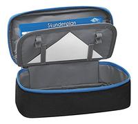 Wedo 24243010 estuche Estuche, poliéster, Interior Tapa, bolsillo con cremallera, negro/azul