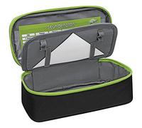 Wedo 24243011 estuche Estuche, poliéster, Interior Tapa, bolsillo con cremallera Negro / verde claro