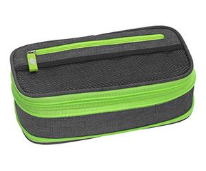 Wedo 24244011 Estuche Neon Stretch, Negro/Verde