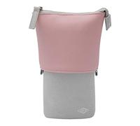 Wedo 24273009 Estuche Y Recipiente Portalápices 2 en 1 My Butler, Material de Fácil Cuidado, Rosa/Gris