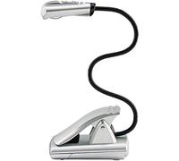 Wedo Lámpara de Lectura portátil con Bombilla LED y Pinza, Plateado