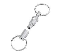 Wedo 26251526 - Llavero de 2 aros con acoplamiento, color plateado