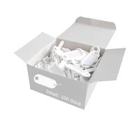 WEDO 262811800 Key Fobs for Labelling, White, Pack of 100, with Ring