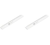 Wedo 5216 Regla de Plástico de 16 Cm, Fabricado en Poliestireno, Transparente (Paquete de 2)