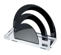 Wedo 603001 - Organizador de material de escritorio, negro y transparente