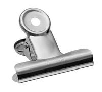 Wedo 6421360 Carta Pinza Metal, niquelado fuerte Muelle, gancho para colgar, 60 mm, 12 unidades), cromo