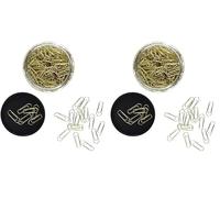 Wedo 90115040053 Clips Metal 26 mm, 400 unidades en práctica caja, latón (Paquete de 2)