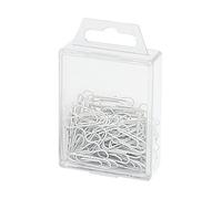 Wedo 901244200 clips de metal, 27 mm, 100 piezas con revestimiento de plástico, blanco