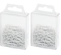 Wedo 901244200 clips de metal, 27 mm, 100 piezas con revestimiento de plástico, blanco (Paquete de 2)