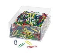 Wedo 901244699 - Pack de 1000 clips 27 mm, surtido