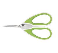 Wedo 9754060 - Tijeras universales de acero inoxidable, 15 cm, color verde y blanco
