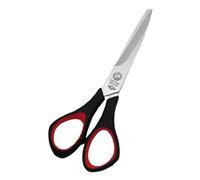 Wedo 97651 Tijera Universal para Zurdos Fabricada en Acero Inoxidable, Longitud 14 Cm, Negro/Rojo