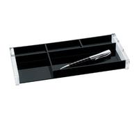 Wedo Acryl Exklusiv - Bandeja para bolígrafos y lápices, transparente / negro
