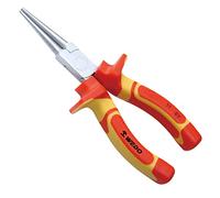 WEDO Alicates redondos aislados VDE1000 V,150mm,herramienta profesional para electricistas,alicates de punta redonda con cuerpo de acero al cromo vanadio y mangos antideslizantes,HRC58-63,150mm