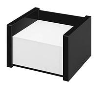 Wedo Black Office 637001 - Portanotas (cristal acrílico, incluye 500 hojas de papel de notas, patas de goma, 10,9 x 10 x 7,5 cm), color negro