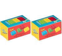 WEDO Bricky Eraser - Juego de 4-4 gomas de borrar en forma de bloque de construcción (rojo, azul, amarillo, verde), sin plástico, PVC, ftalatos ni látex, aprox. 2,5 x 2,5 x 1,3 cm (Paquete de 2)