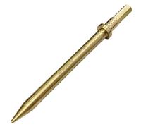 WEDO - Broca de cincel neumático, cincel de aire antichispas, cabeza cónica, longitud 175 mm, vástago de 0.394 pulgadas, bronce de aluminio, estándar DIN, certificado BAM y FM