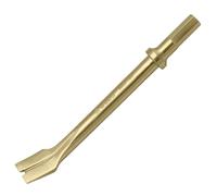 WEDO Broca de cincel neumático de martillo de aire sin chispas, cincel plano de aire, ancho de la punta 20 mm, longitud 175 mm, vástago hexagonal de 10 mm, cincel perforador, bronce de aluminio,