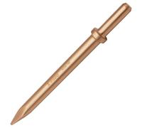 WEDO Broca neumática de cincel neumático, cincel de aire sin chispas, cincel de perforación cónico, diámetro de la punta 30 mm, longitud 455 mm, cobre berilio, no magnético, estándar DIN, certificado