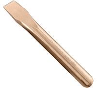 WEDO Cincel plano, cincel profesional, a prueba de explosiones, sin chispas, tamaño 25 mm, longitud 500 mm, cobre berilio, BAM/FM/DIN estándar