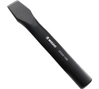 WEDO Cincel plano, cincel profesional, alta resistencia, resistencia al desgaste, 40 unidades, acero cromado, spray negro sobre superficie, tamaño 16 x 160 mm
